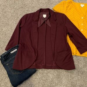 Lauren Conrad Wine Blazer